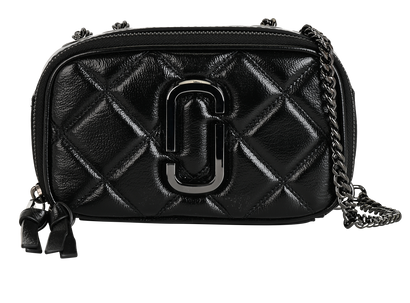 Quilted Snapshot, £160, Handbags, Black, Leather, Front view